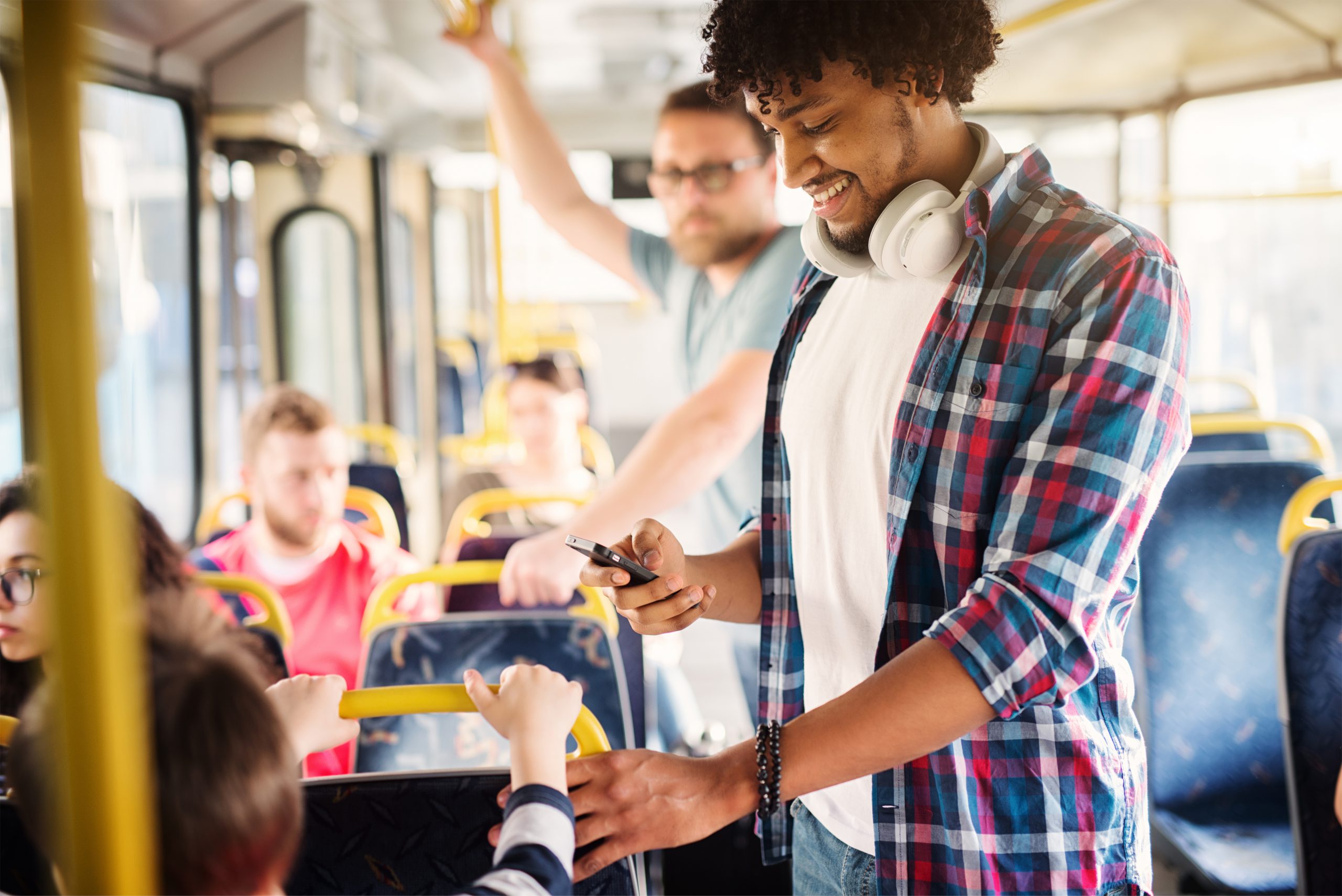 Man on bus